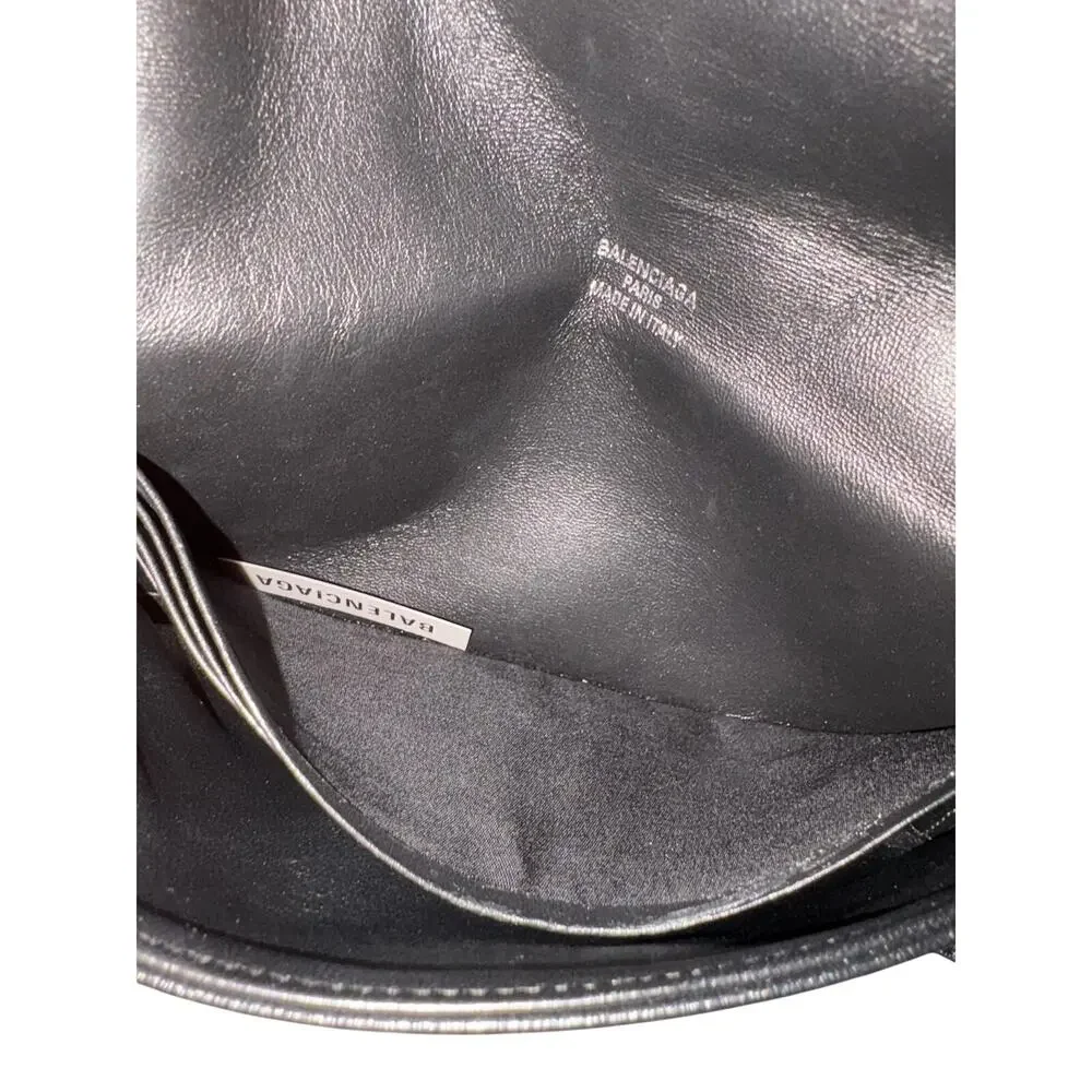 Balenciaga BB Soft Flap Smartphone Crossbody Bag Black Leather Dust Bag - Picture 14 of 15